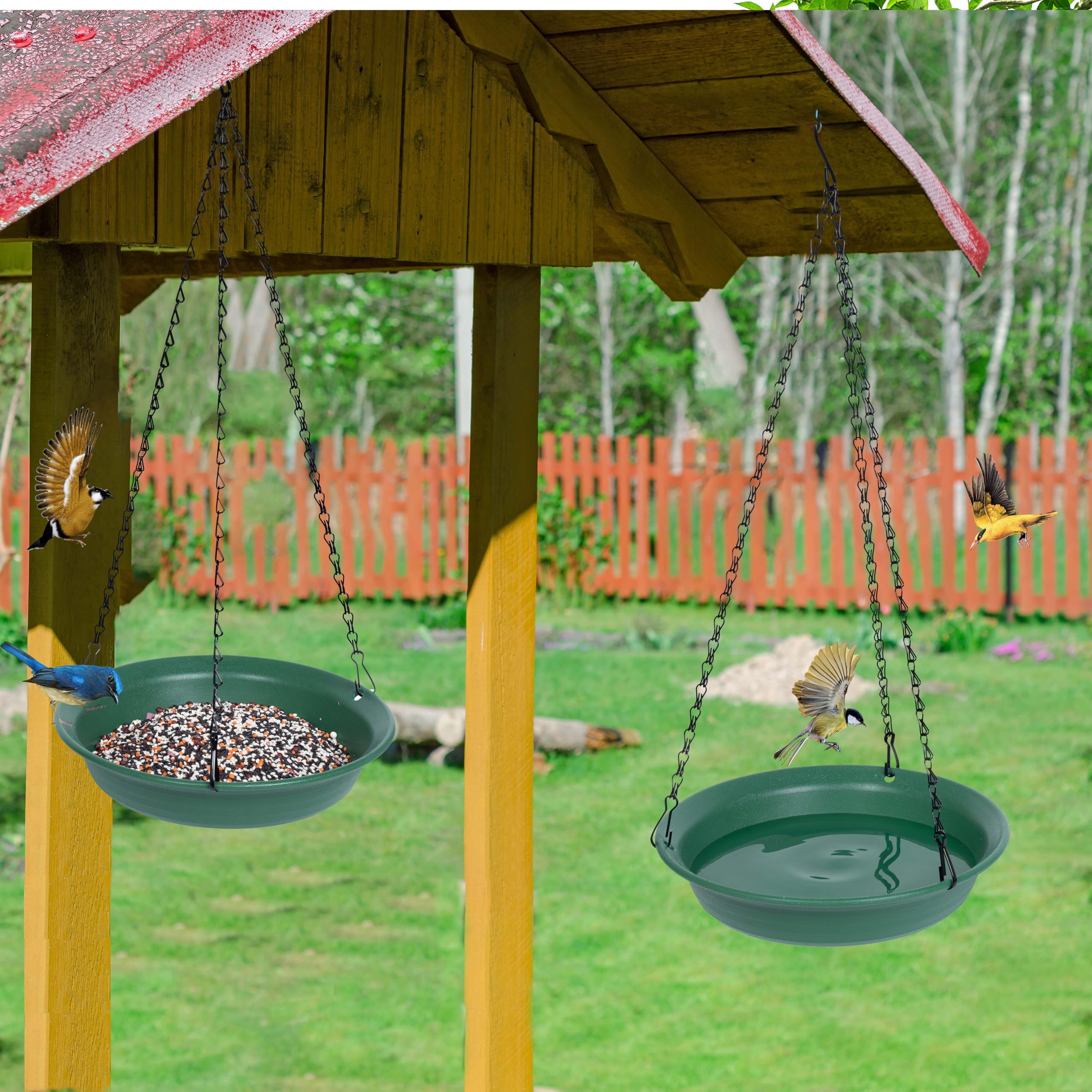 VUWEZ BPA-free PP material; durable, weather-ready feeder tray.