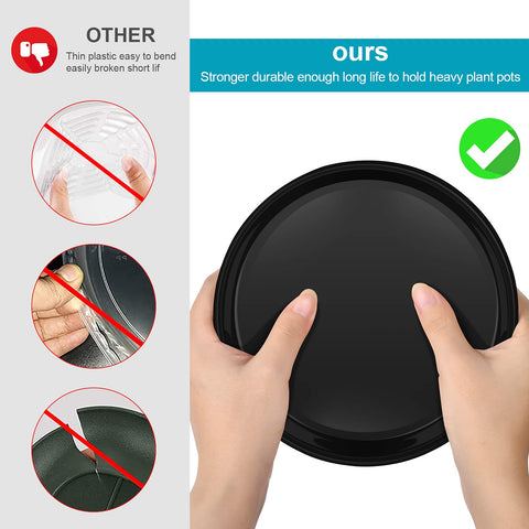 VUWEZ durable PP plant saucer resists moisture and warping in daily use.