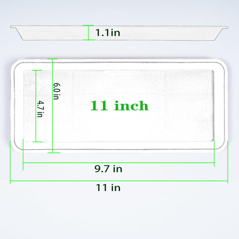 VUWEZ durable rectangle plant tray for indoor and outdoor pots