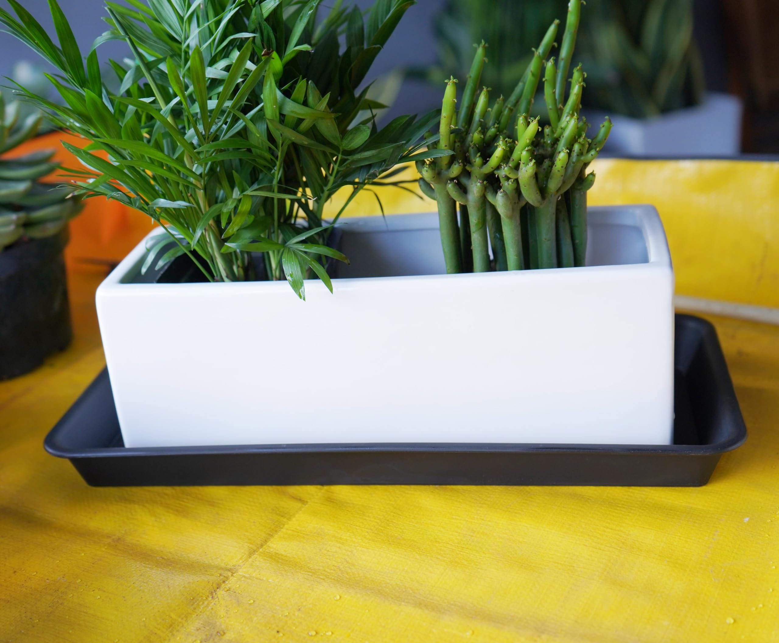 VUWEZ durable water-resistant tray supports heavy pots and protects floors.