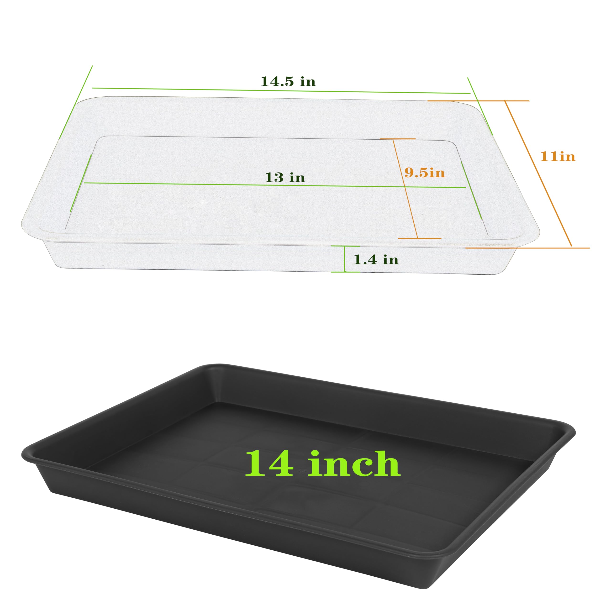 VUWEZ heavy-duty plant tray delivers 103 lbs capacity for larger pots