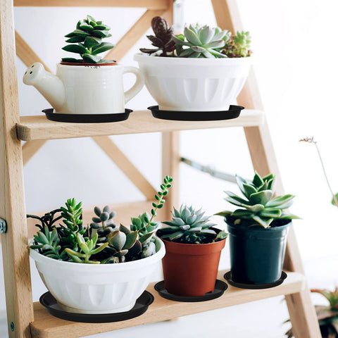 VUWEZ indoor-outdoor saucer works on patios, balconies, and windowsills.