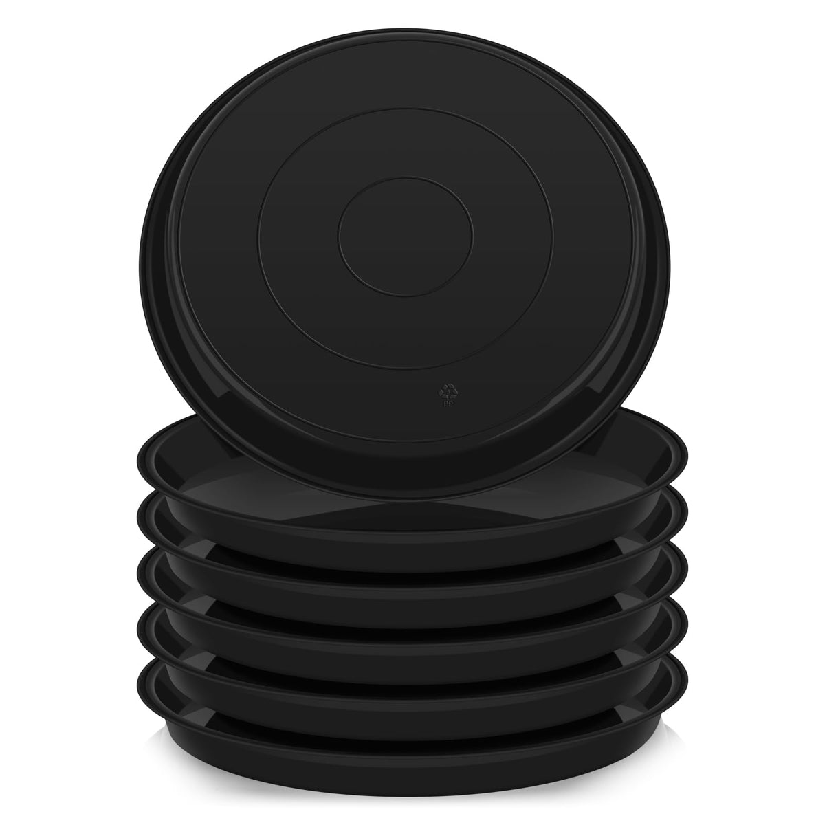 VUWEZ 14-inch plant saucer top view showing durable plastic construction for indoor pots