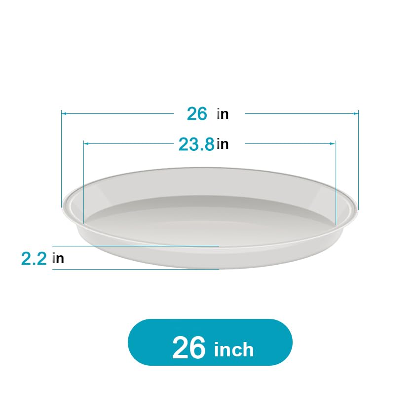 VUWEZ plant saucer 24-inch bottom diameter fits pot bases securely