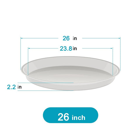 VUWEZ plant saucer 24-inch bottom diameter fits pot bases securely