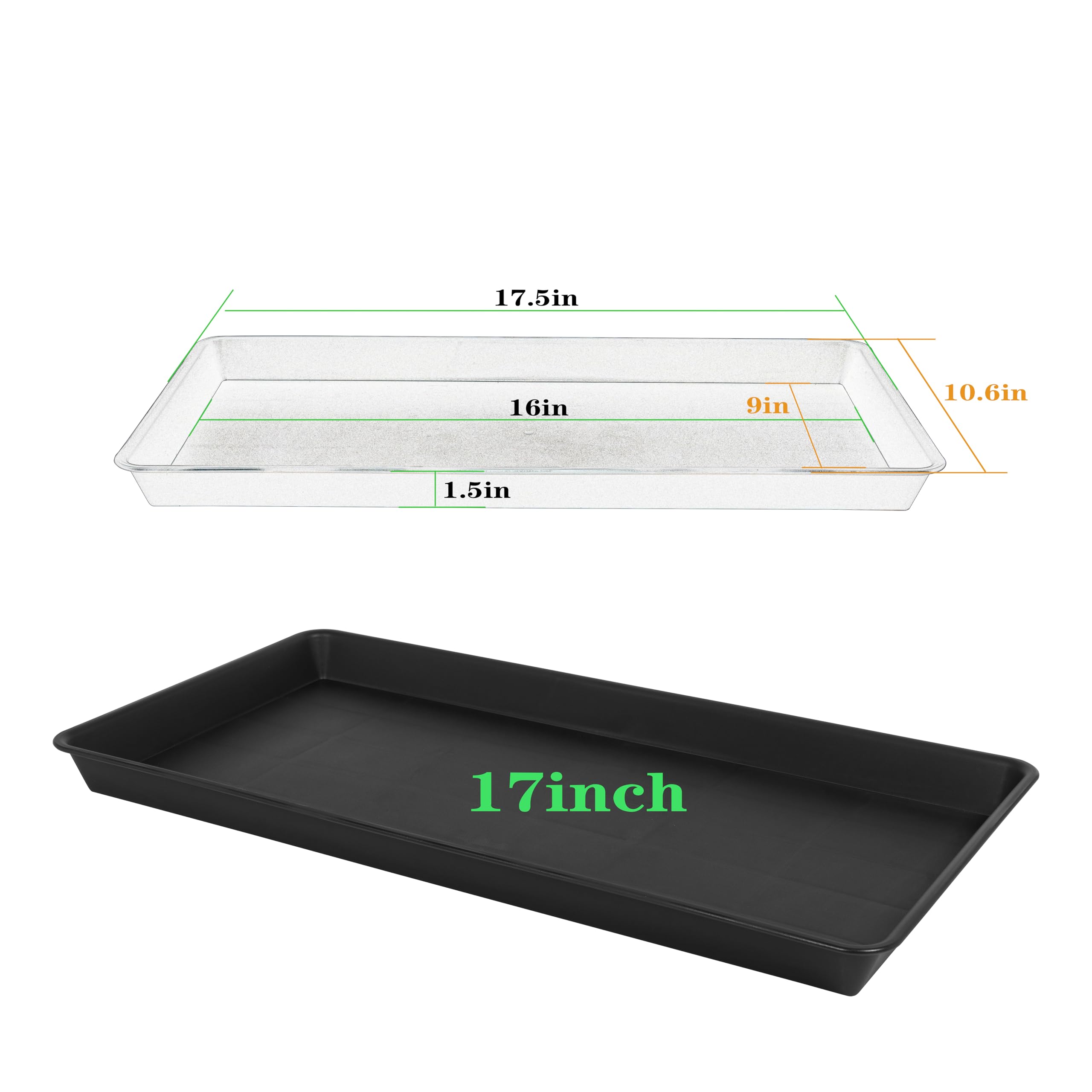 VUWEZ thick durable PP plant tray supports heavy pots and resists warping