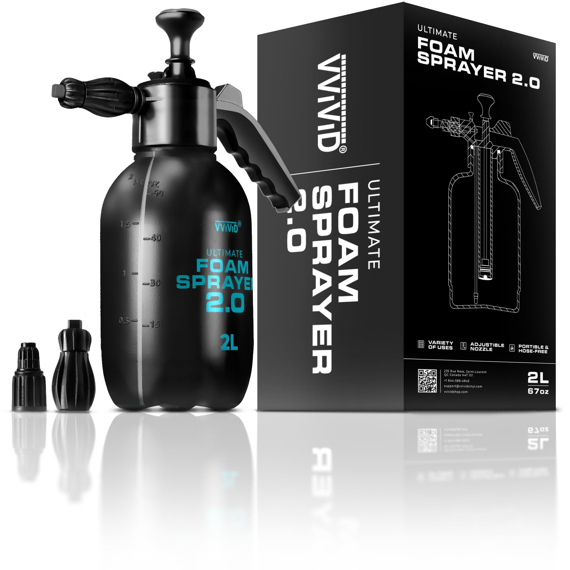 VViViD foam sprayer 2.0 mist nozzle for precise watering and even coverage