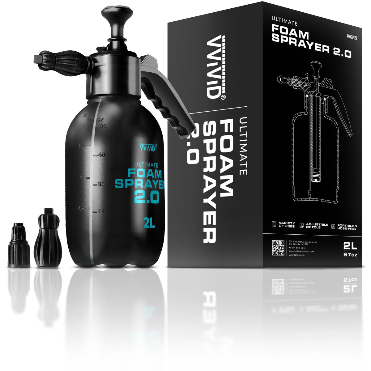 VViViD foam sprayer 2.0 mist nozzle for precise watering and even coverage