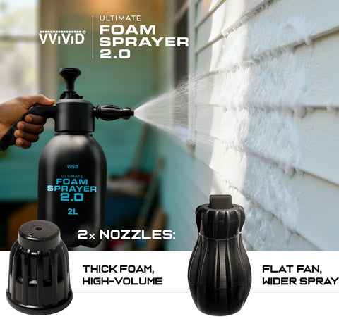 VViViD foam sprayer 2.0 stream nozzle for deep cleaning and fast coverage