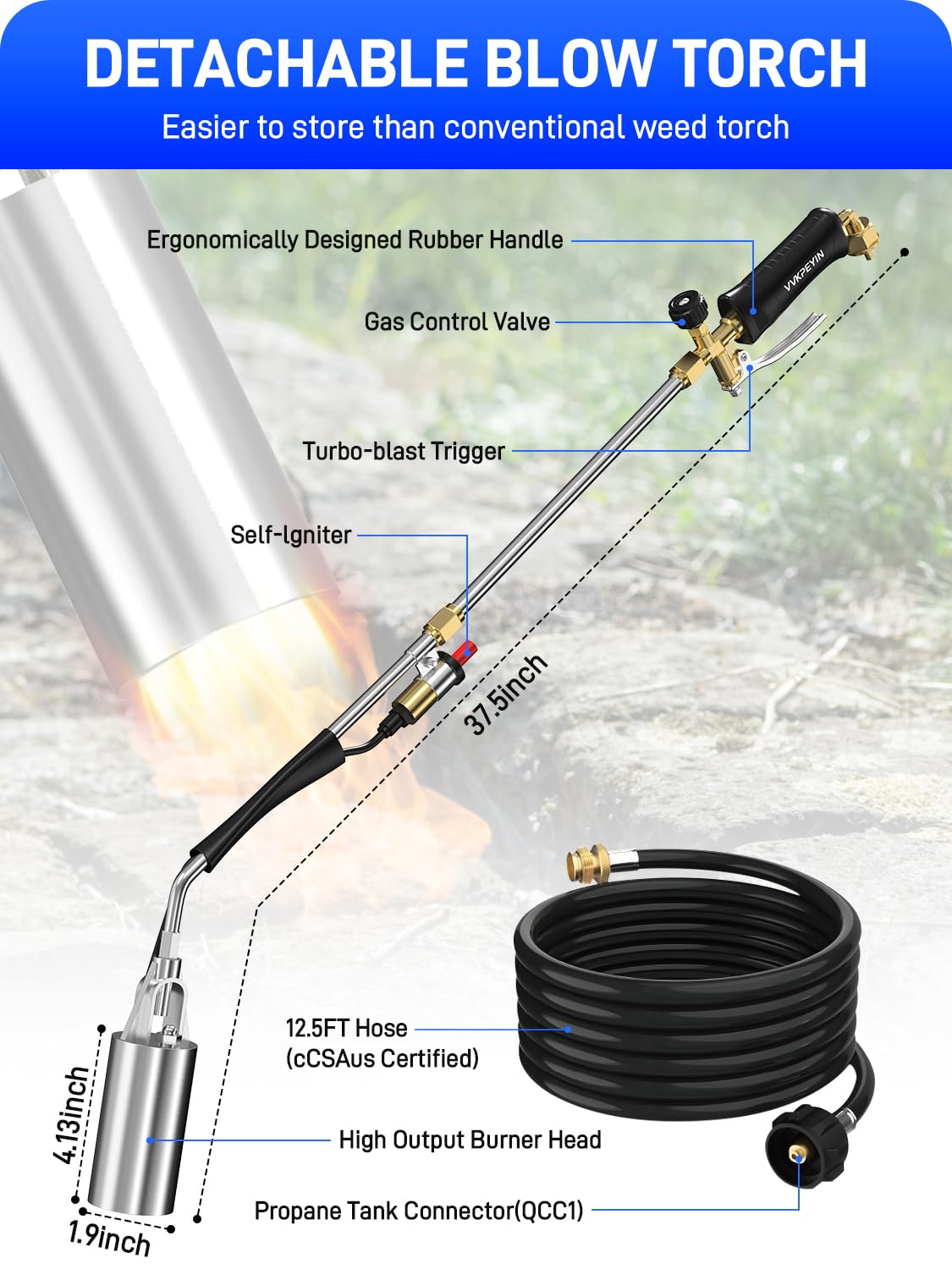 VVKPEYIN electronic igniter enables quick safe startup