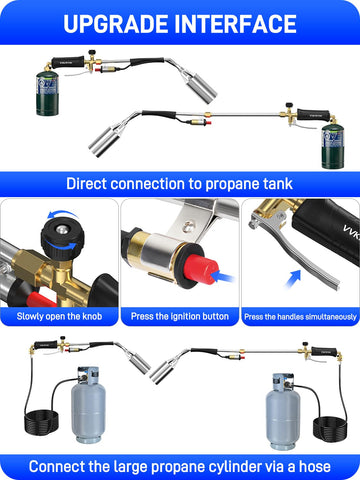 VVKPEYIN long-mode setup ideal for weed removal and snow melt