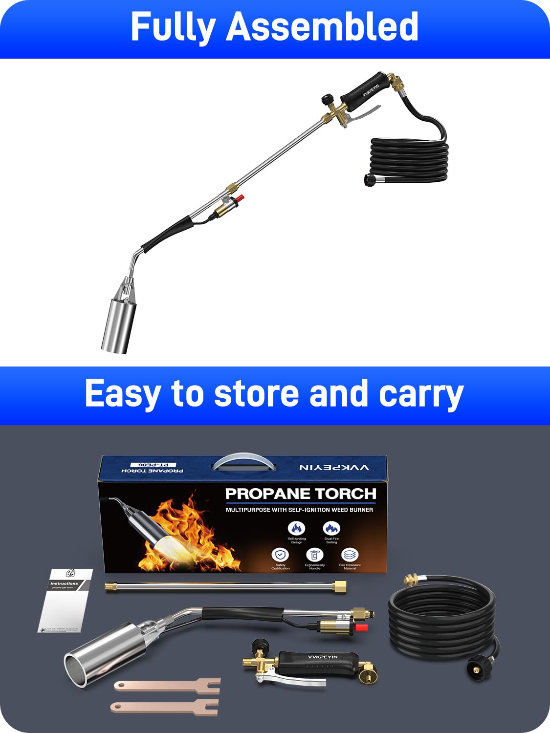 VVKPEYIN multi-purpose flamethrower suitable for outside projects