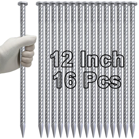 VVOKGO 12-inch rebar stakes bundled for quick ground anchoring