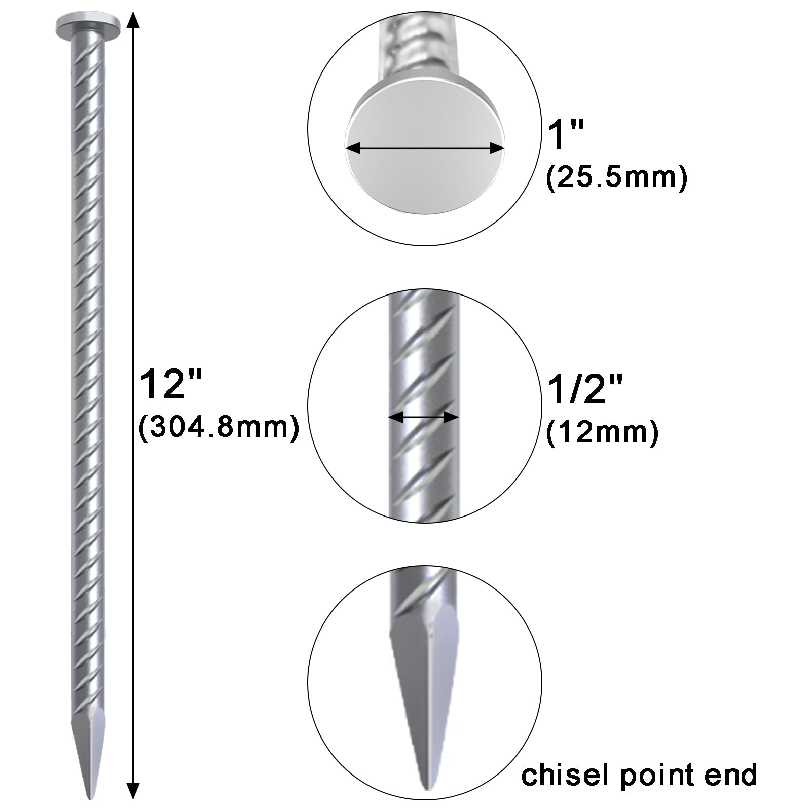 VVOKGO galvanized steel anchors resist rust for outdoor use