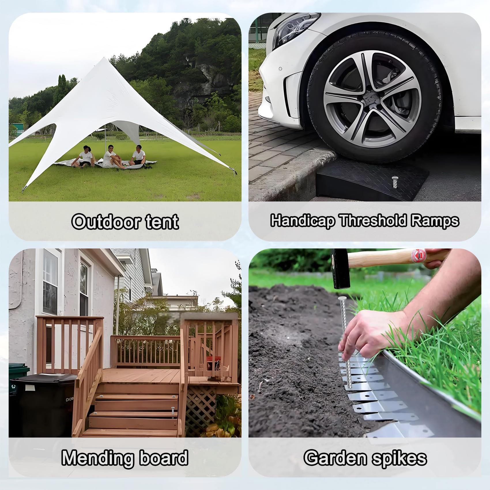 VVOKGO multi-use anchors for speed bumps, curbs, and tarps