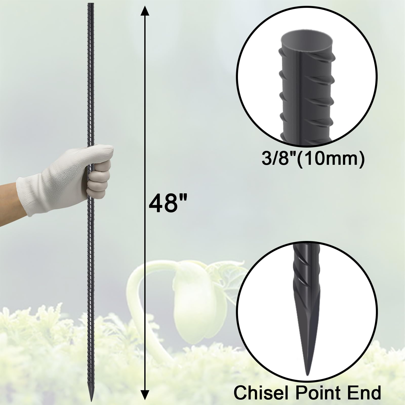 VVOKGO concrete form stakes in durable steel suitable for outdoor projects