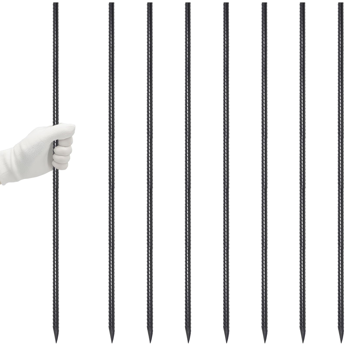VVOKGO Rebar Stakes 48 inch bundle for sturdy landscape support and edging