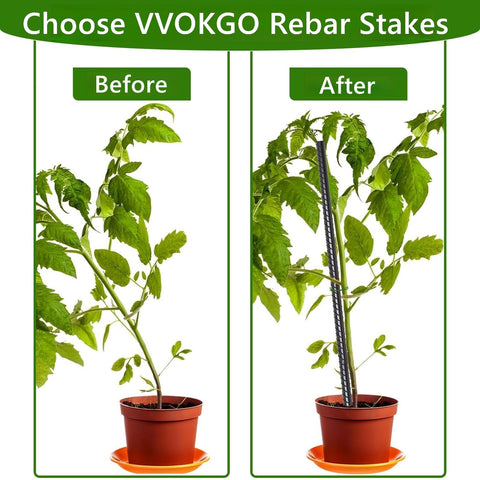 VVOKGO Rebar Stakes suitable for concrete forming and survey markers.