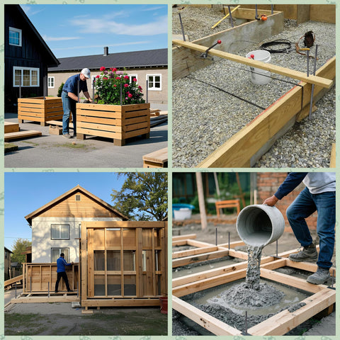VVOKGO Rebar Stakes shown for use along fence lines and garden support.