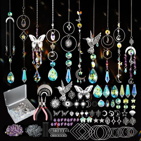VZZNN suncatcher 600pcs kit visual package showing components and tools