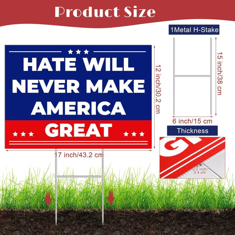 VWAERR metal stake 15x6 supports sturdy yard display.