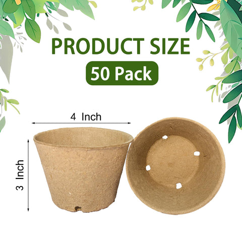 vwpvdeeg 4-inch peat pot ready to plant whole into soil, reducing transplant shock