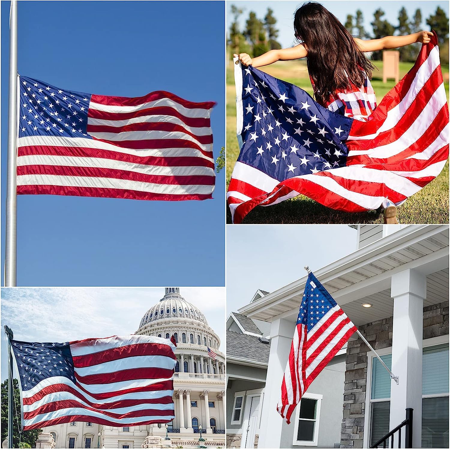 VYBDS patriotic flag 4x6 shown in a dramatic hero shot