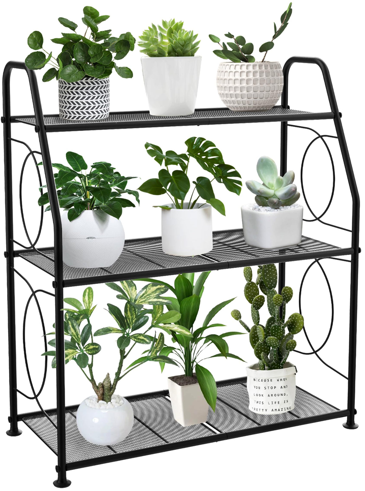 VyGrow 3-tier plant stand assembly shows quick setup and solid base.