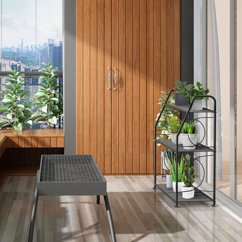 VyGrow 3-tier plant stand for indoor and outdoor use.