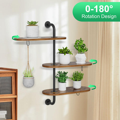 VyGrow antique color wood finish adds rustic charm to indoor display