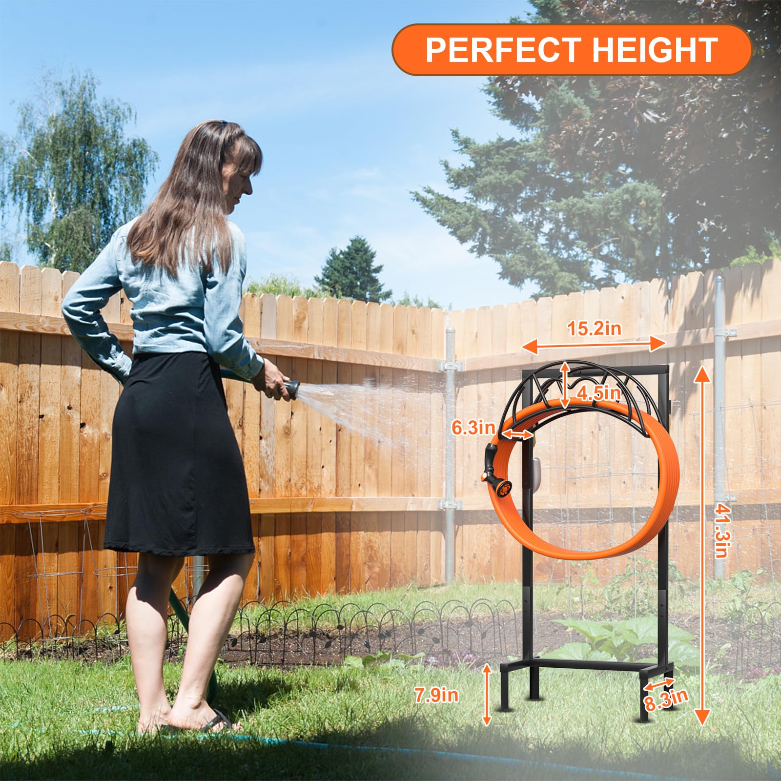 VyGrow detachable freestanding design allows quick relocation and storage in the garden.