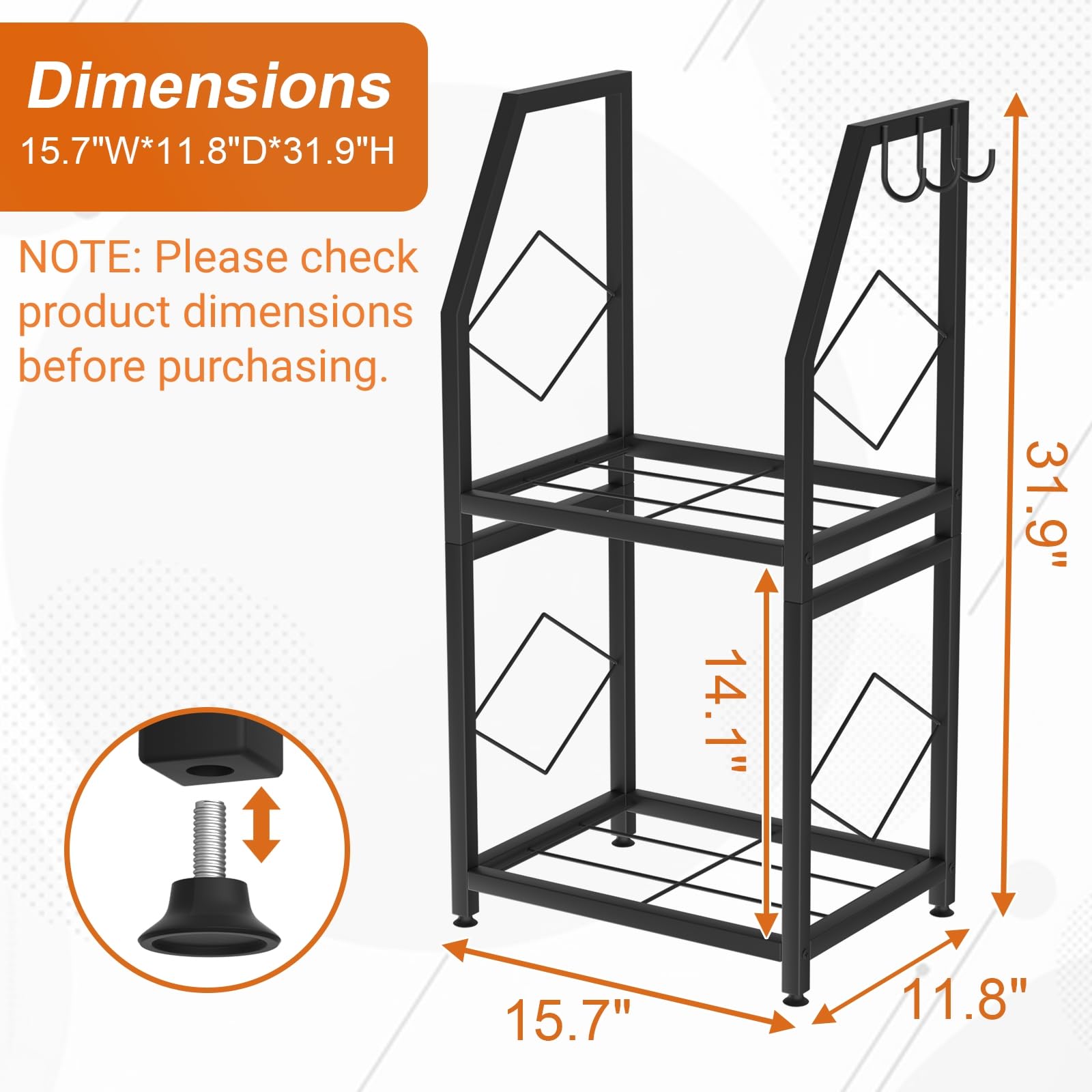 VyGrow firewood rack positioned indoors or on a patio for versatile storage.