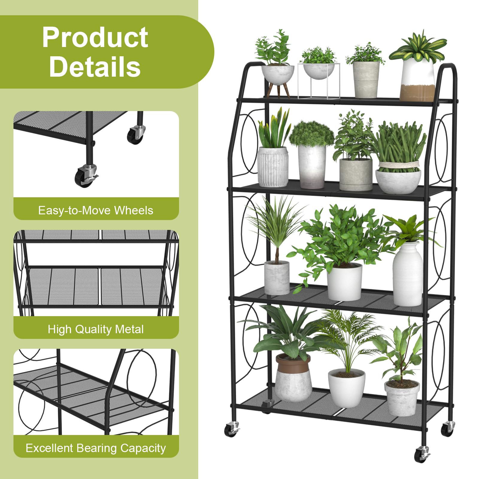 VyGrow living room or balcony arrangement on wheels for easy repositioning