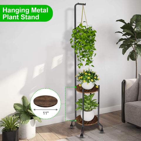 VyGrow 2-tier hanging stand ideal for vines and trailing plants.