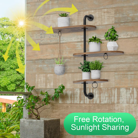 VyGrow sturdy metal and wood base provides stable plant support