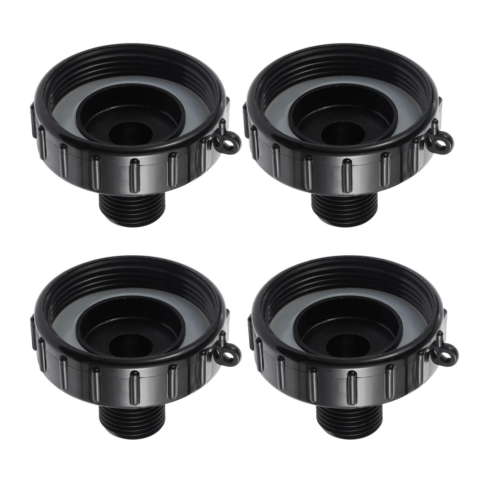 VYH 250-gallon IBC tote drain adapter with a secure hose connection for gardens.
