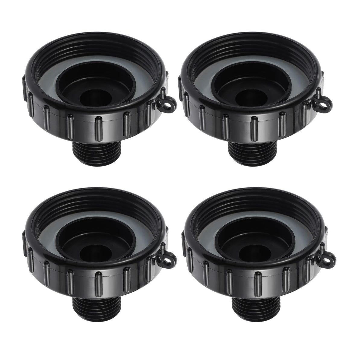 VYH 250-gallon IBC tote drain adapter with a secure hose connection for gardens.