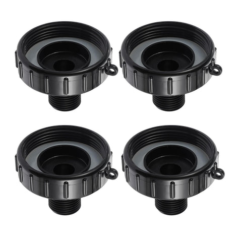 VYH 250-gallon IBC tote drain adapter with a secure hose connection for gardens.