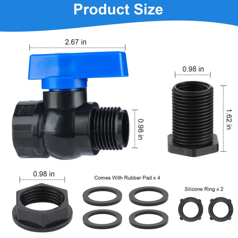 VYH 3/4-inch GHT valve close-up shows leak-proof gasket detail