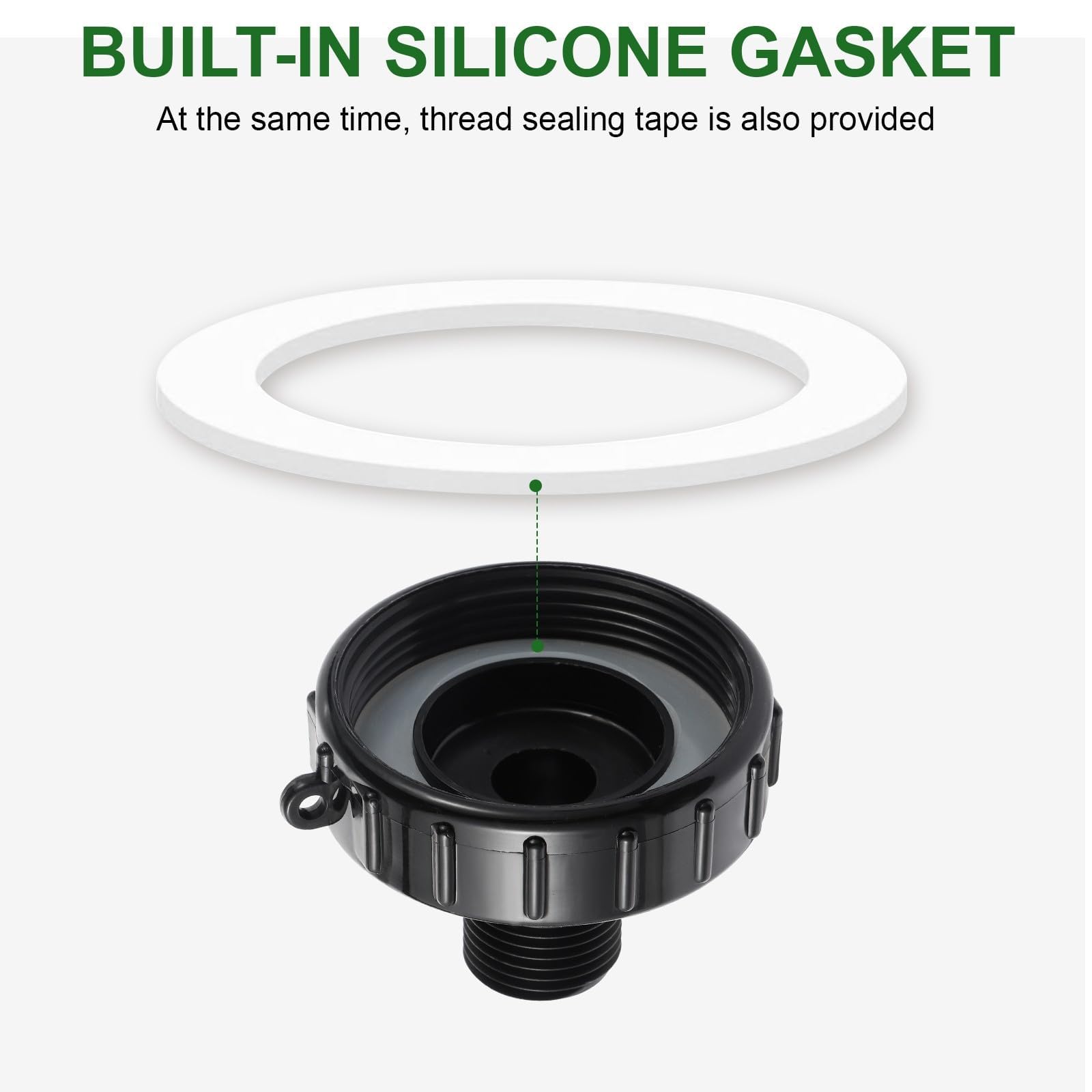 Durable tote adapter designed for reliable outdoor use with hoses.