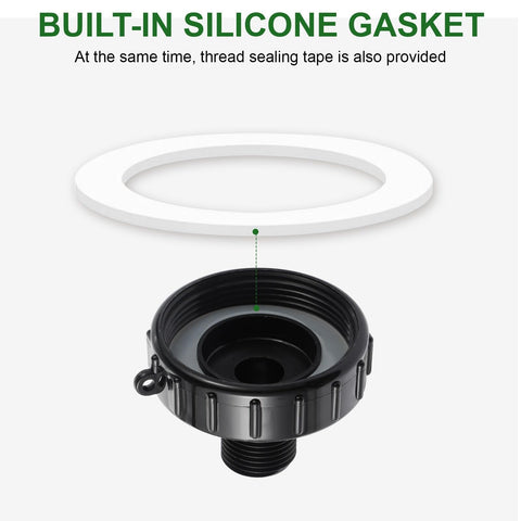 Durable tote adapter designed for reliable outdoor use with hoses.