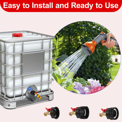 VYH IBC tote adapter with 2-inch fine thread for steady flow