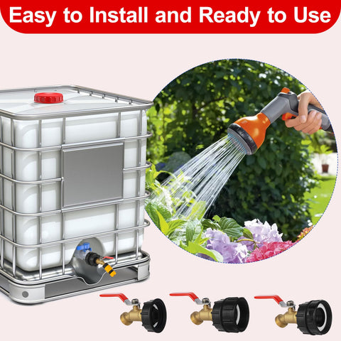 VYH IBC tote adapter kit components laid out for quick installation