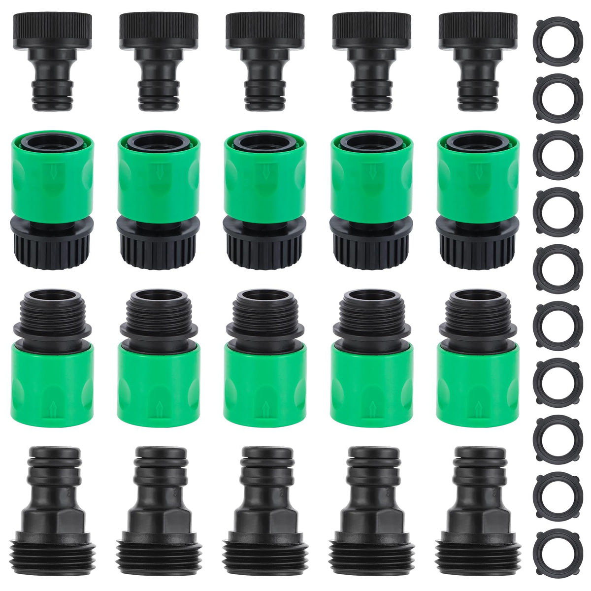 VYH quick-connect female hose connector for faster, leak-free setups.