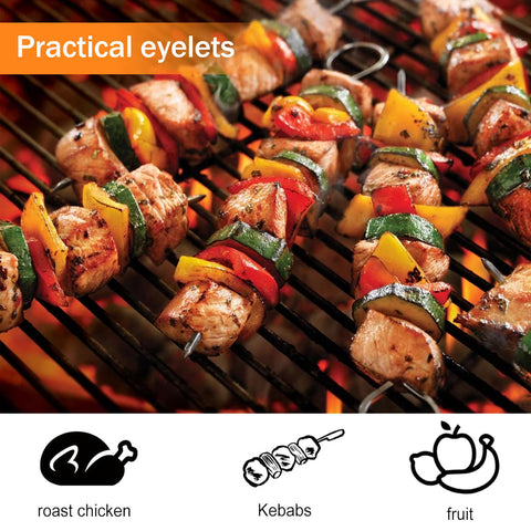 VYNFLICK kabob skewers are rust-proof and heat resistant up to 500°F