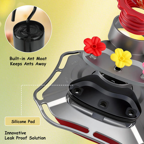 Vyojasharc anti-bee-proof design reduces intrusions at the feeder.