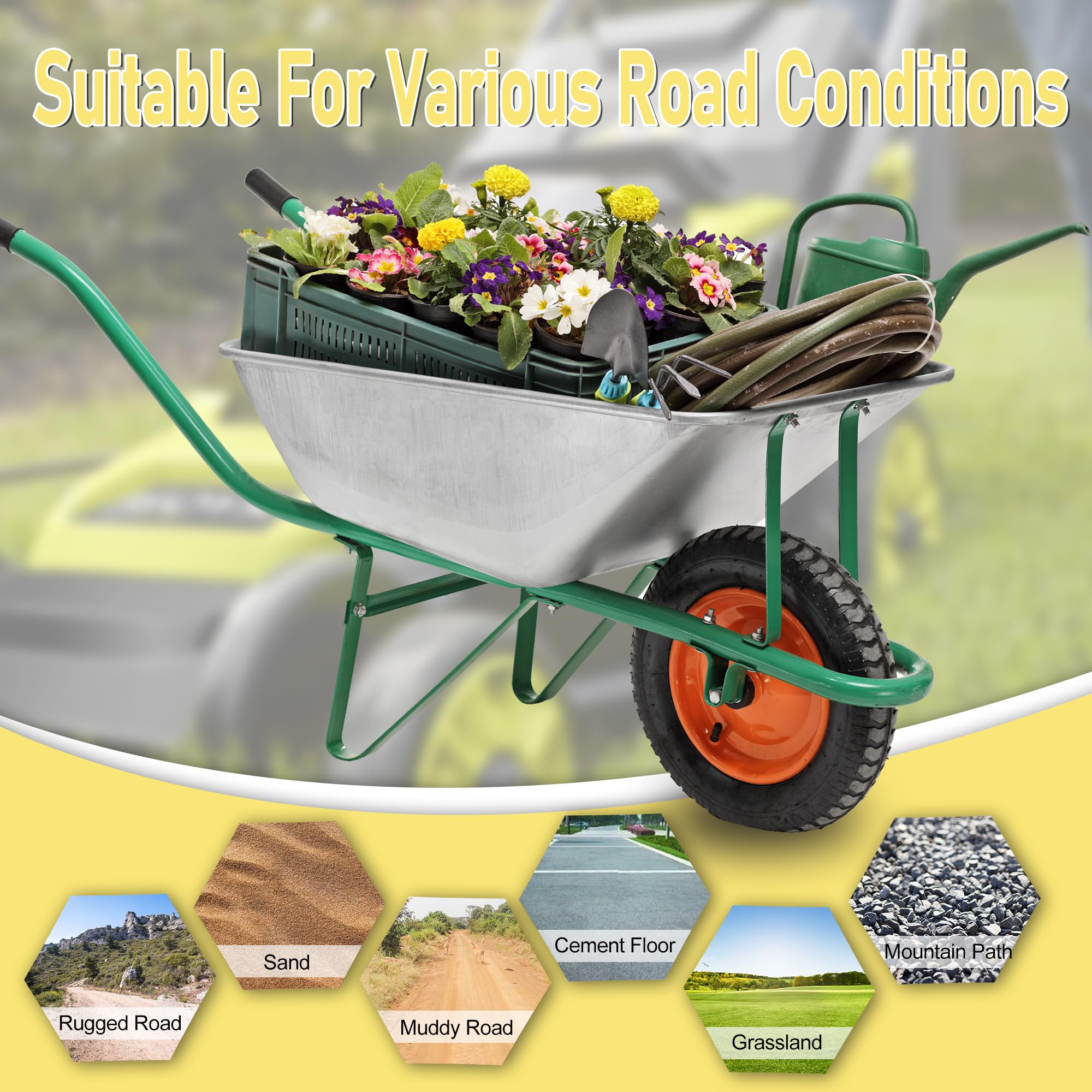 Vypart weather-resistant tires perform through rain and sun with minimal maintenance.