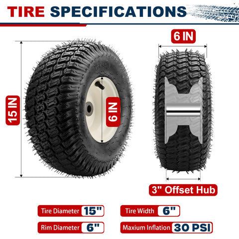 Vypart NHS alloy steel tire kit ready to install on compatible mowers.