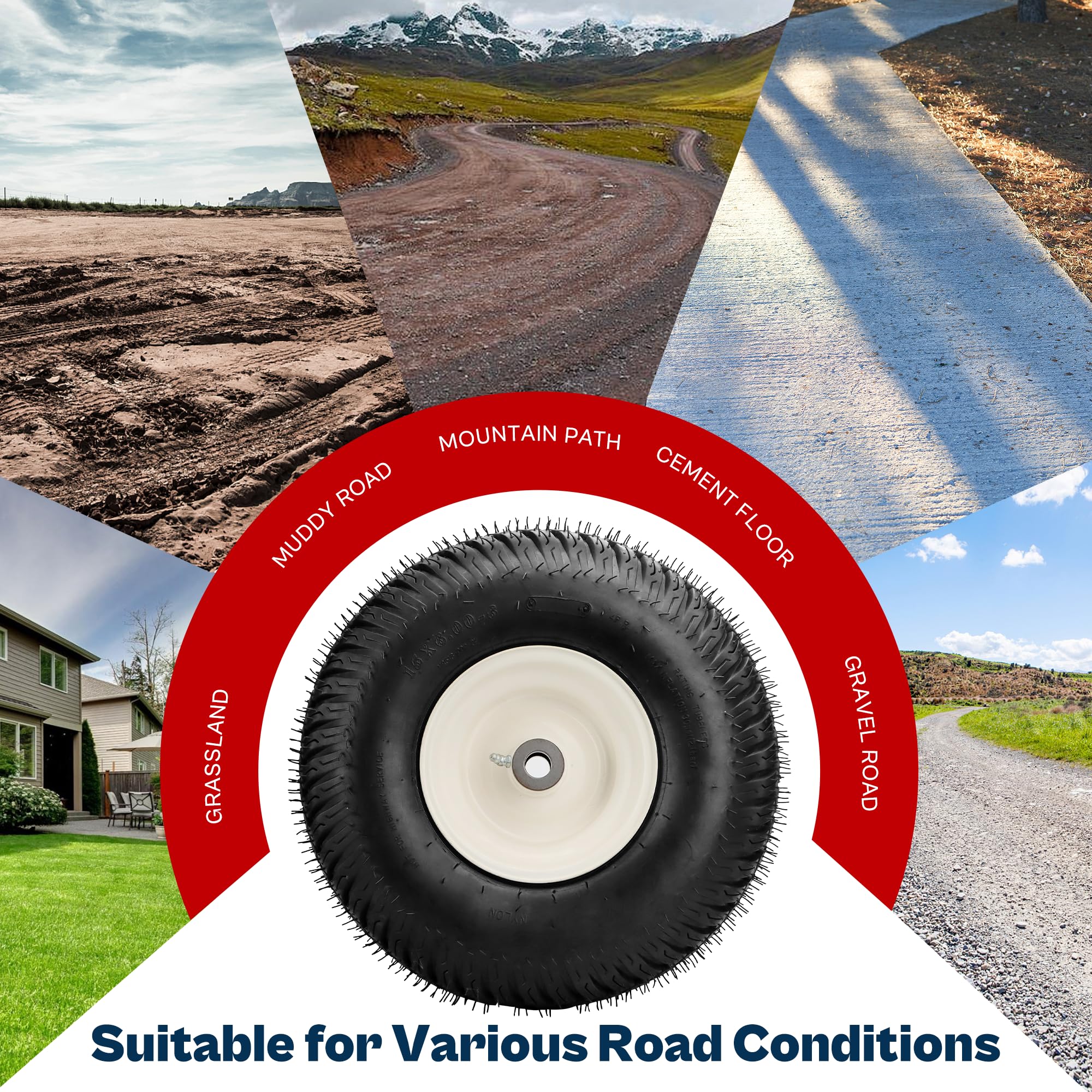 Vypart preassembled tire wheel kit saves installation time.