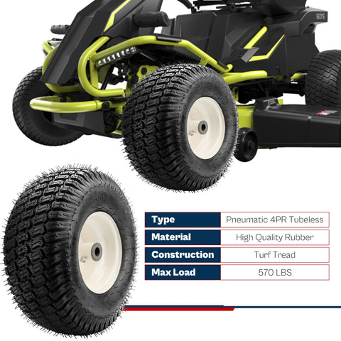 Vypart turf-friendly tread design minimizes ground disruption.